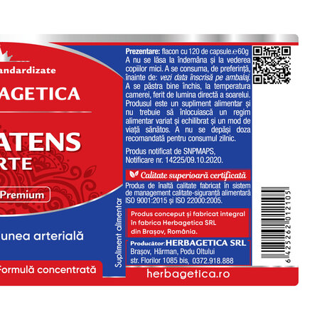 Reglatens Forte, 120 capsule, Herbagetica 688991