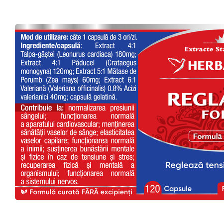 Reglatens Forte, 120 capsule, Herbagetica 688990