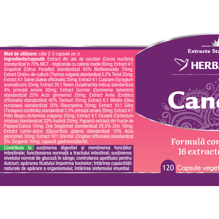 Candida Free, 120 capsule vegetale gastrorezistente, Herbagetica 601126
