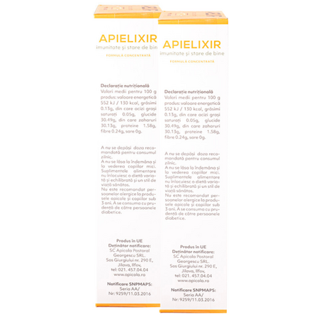 Pachet Apielixir imunitate si stare de bine, 20 + 10 fiole x 10 ml, Albina Carpatina 723182
