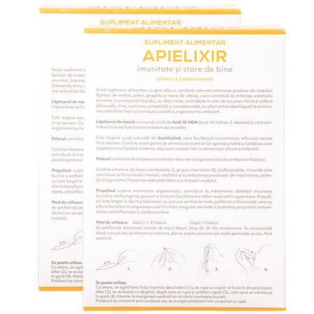 Pachet Apielixir imunitate si stare de bine, 20 + 10 fiole x 10 ml, Albina Carpatina 723183