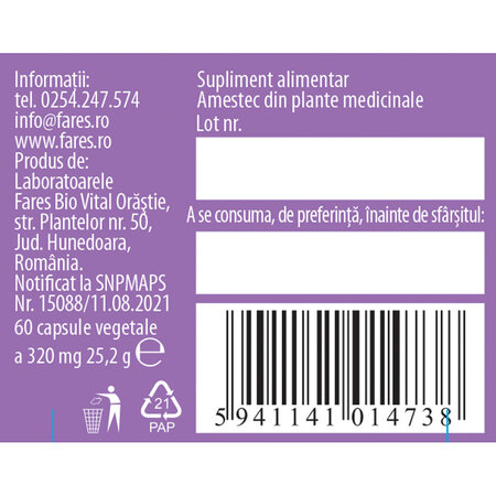 Distonoplant Mami si Bebe N170, 60 capsule, Fares 614387