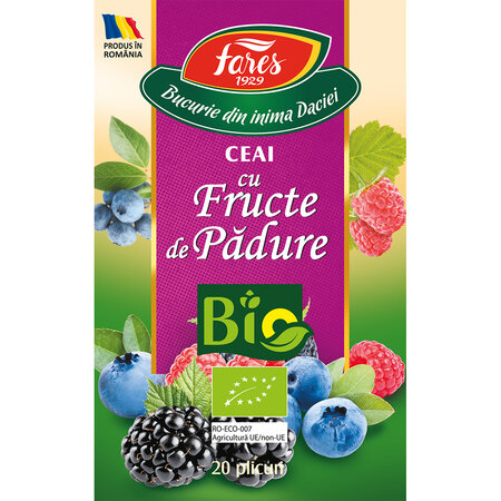 Ceai eco cu fructe de padure, 20 plicuri, Fares 604346