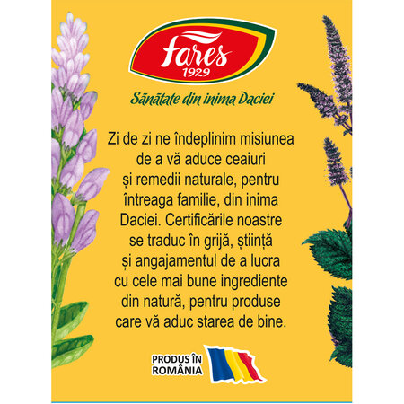 Ceai Bio Digestie Usoara D160, 20 plicuri, Fares 604365