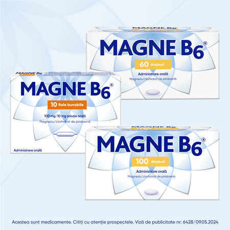 Magne B6 Premium, 100 mg/10 mg, 40 comprimate filmate, Sanofi 611526
