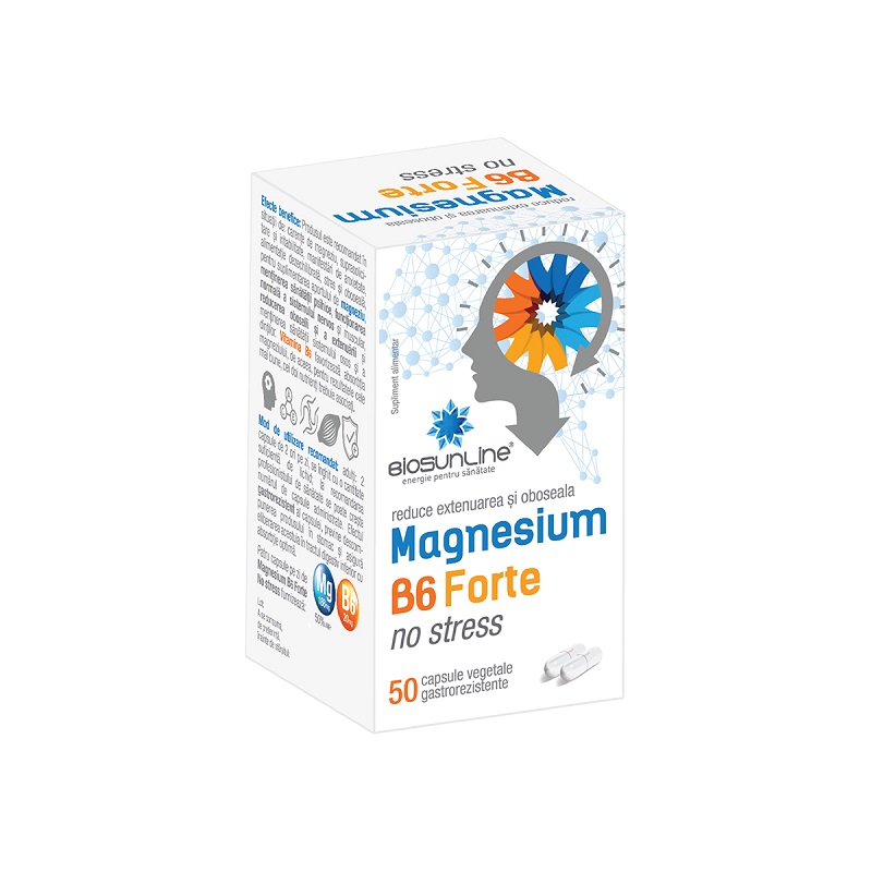 Magneziu B6 Forte No Stress, 50 capsule, Helcor