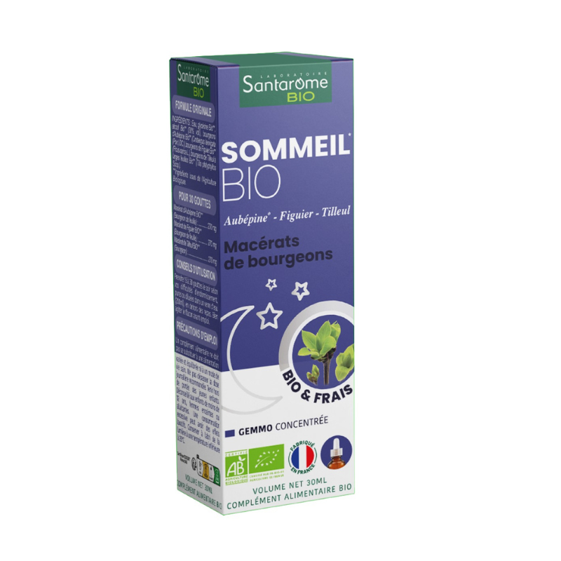 Complex 3 muguri gemoterapici picaturi Sommeil Bio, 30 ml, Santarome