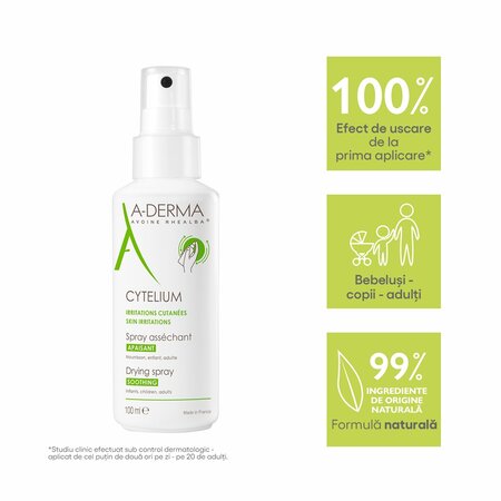 Spray pentru piele iritata Cytelium, 100 ml, A-Derma 610327