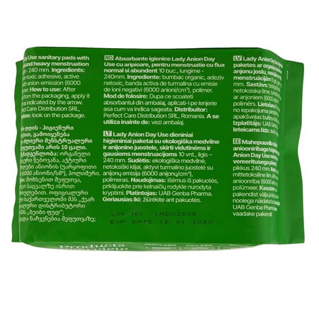 Absorbante 4 picaturi Day Use 240mm, 10 bucati, Lady Anion 719846