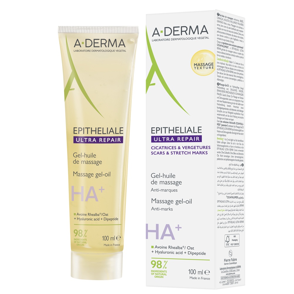 Gel-Ulei de masaj pentru vergeturi si cicatrici Epitheliale Ultra Repair, 100 ml, A-Derma