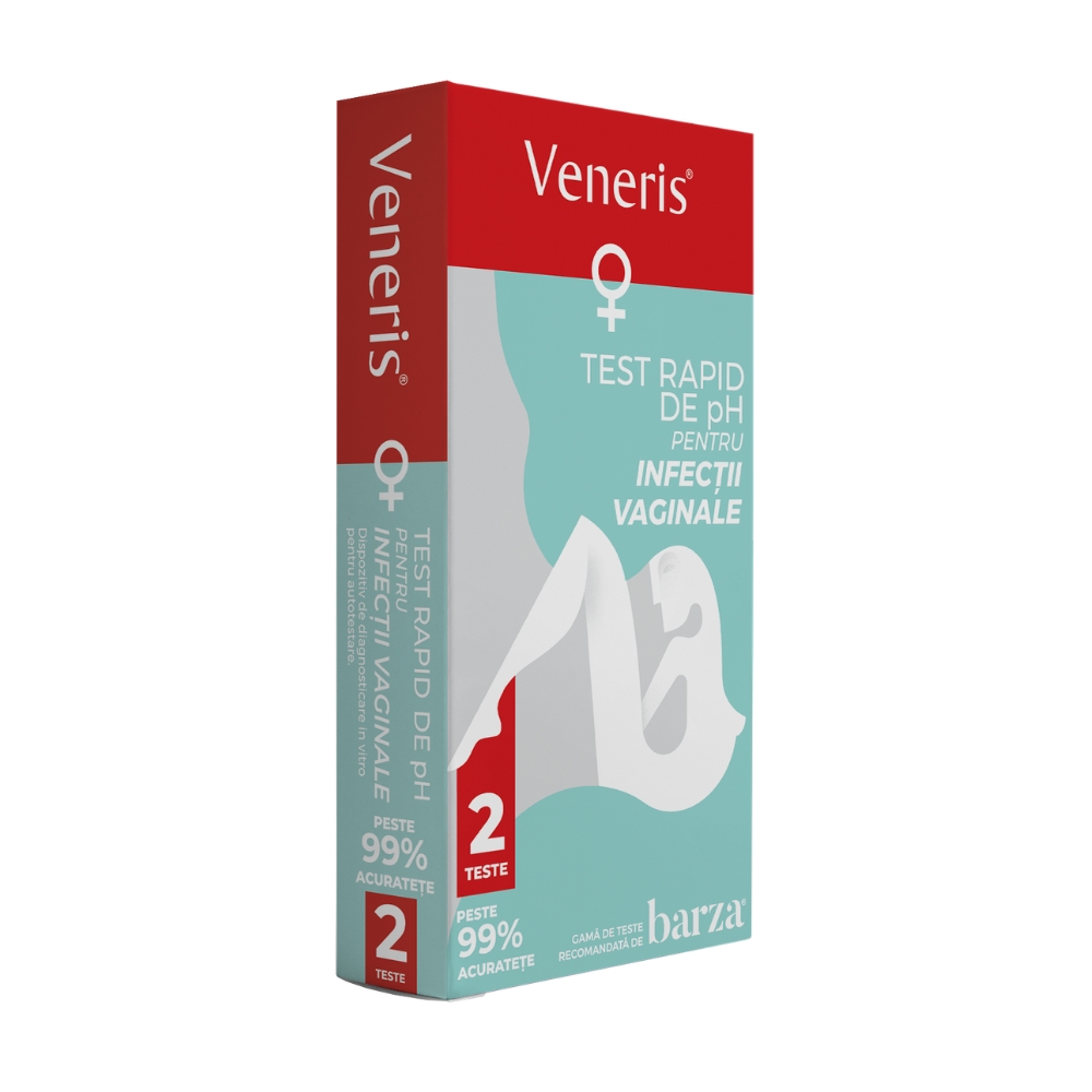 Test rapid de pH pentru infectii vaginale Barza, 2 teste, Veneris