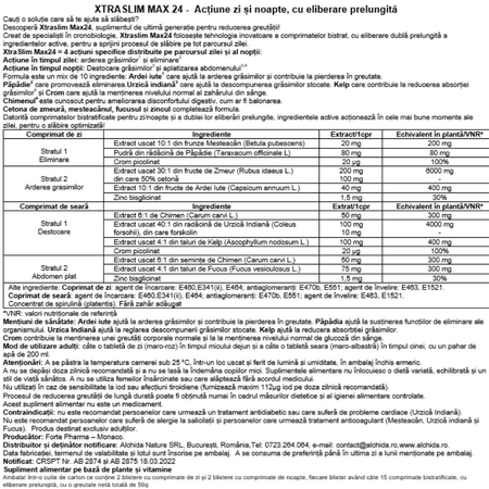 XtraSlim Max 24H, 60 comprimate, Forte Pharma 705791