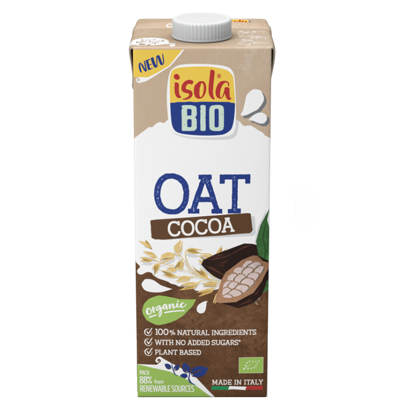 Bautura Bio din ovaz cu cacao, 1000 ml, Isola Bio