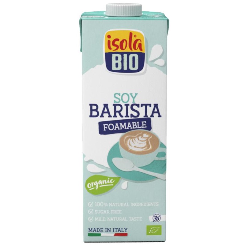 Bautura bio din soia fara gluten Barista, 1000 ml, Isola Bio