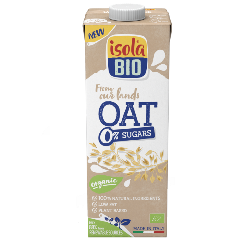 Bautura bio de ovaz fara zaharuri, 1000 ml, Isola Bio