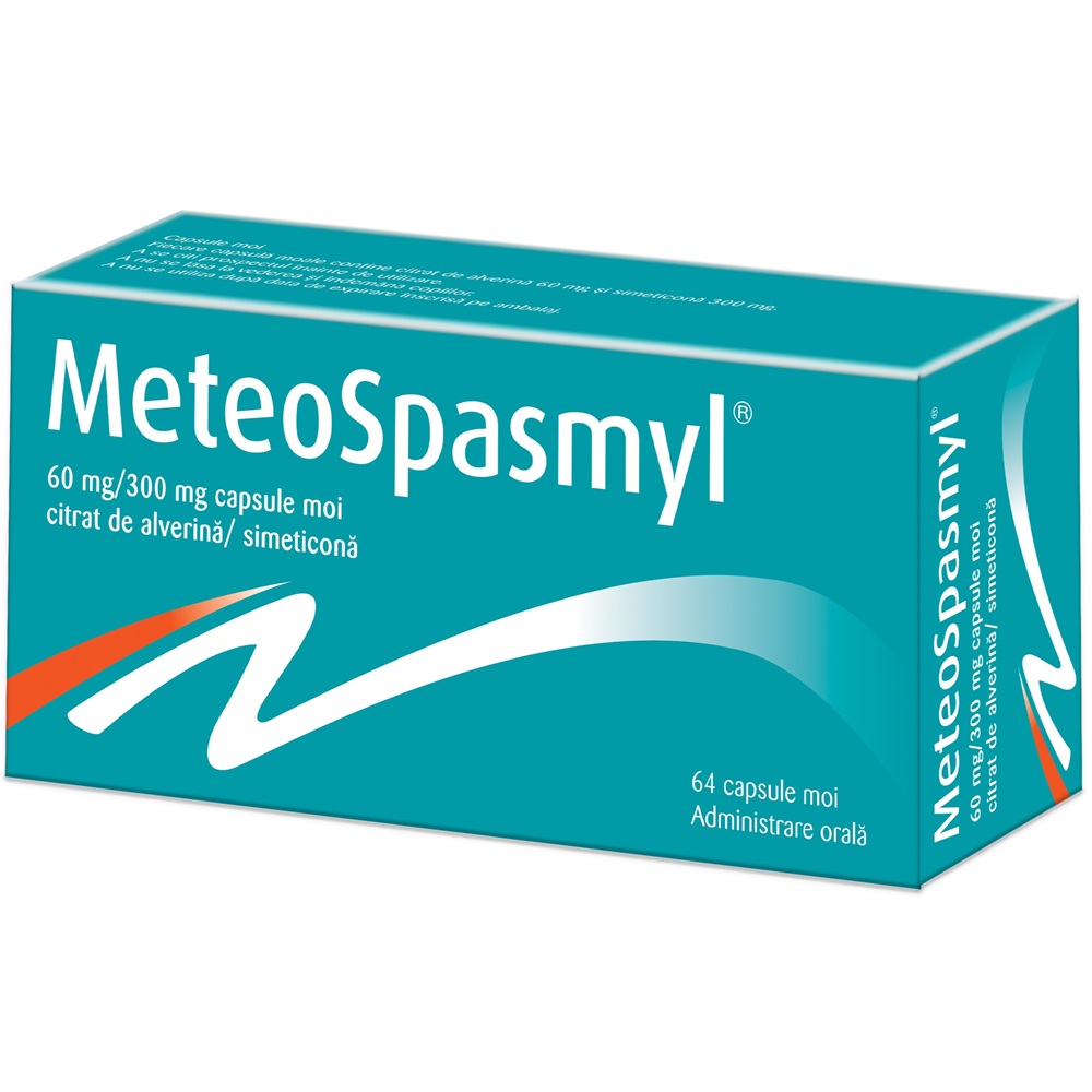 Meteospasmyl, 60 mg/300mg, 64 capsule moi, Laboratoires Mayoly Spindler