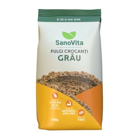 Fulgi crocanti grau, 250 g, SanoVita