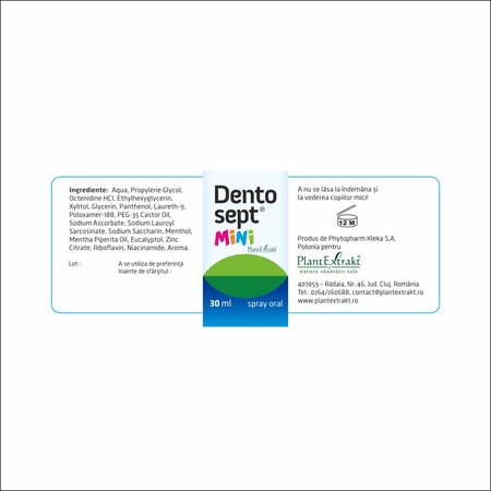 Spray gingival Dentosept Mini, 30 ml, Plant Extrakt 732600