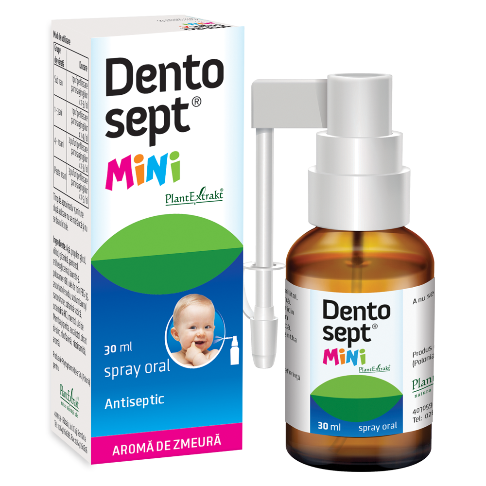 Spray gingival Dentosept Mini, 30 ml, Plant Extrakt