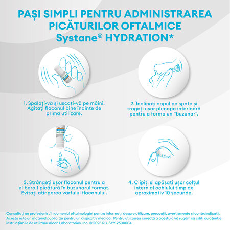 Picaturi oftalmice fara conservanti Systane Hydration, 10 ml, Alcon 756089