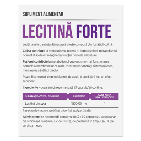 Lecitina Forte, 30 capsule, Parapharm 690542