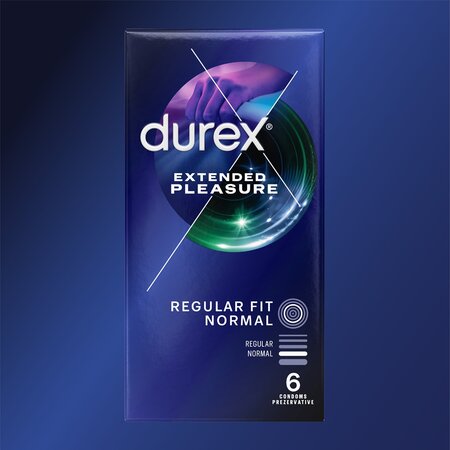 Prezervative Extended Pleasure, 6 bucati, Durex 606473
