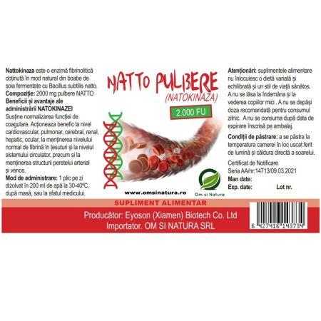 Pulbere Natto, 2 g, Om si Natura 714490