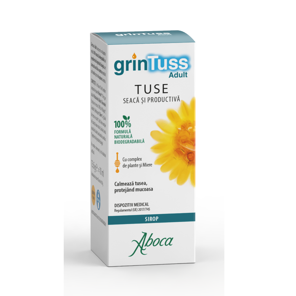 GrinTuss sirop de tuse pentru adulti, 180 ml, Aboca