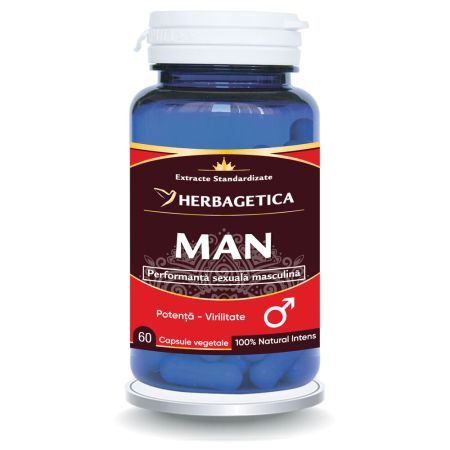 Tonic sexual pentru barbati Man, 60 capsule, Herbagetica