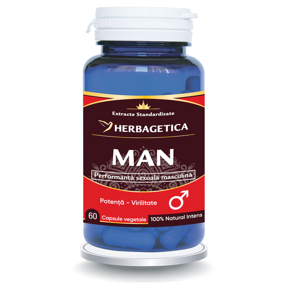 Tonic sexual pentru barbati Man, 60 capsule, Herbagetica