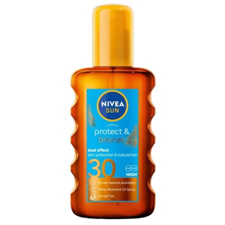 Ulei spray pentru corp cu protectie solara SPF 30 Protect & Bronze, 200 ml, Nivea Sun