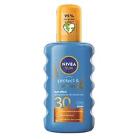 Spray pentru corp cu protectie solara SPF 30 Protect & Bronze, 200 ml, Nivea Sun
