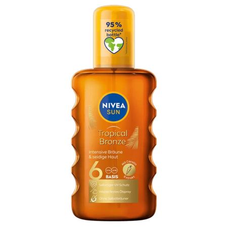 Ulei spray pentru plaja cu SPF 6 Tropical Bronze, 200 ml, Nivea Sun