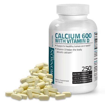 Calciu, Magneziu si Vitamina D3, 250 tablete, Bronson Laboratories