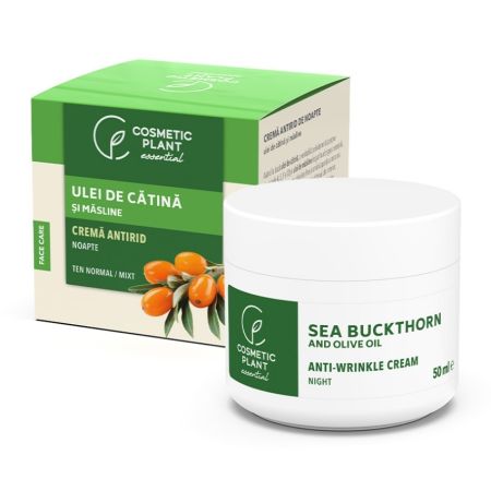 Crema antirid de noapte cu catina Essential, 50 ml, Cosmetic Plant