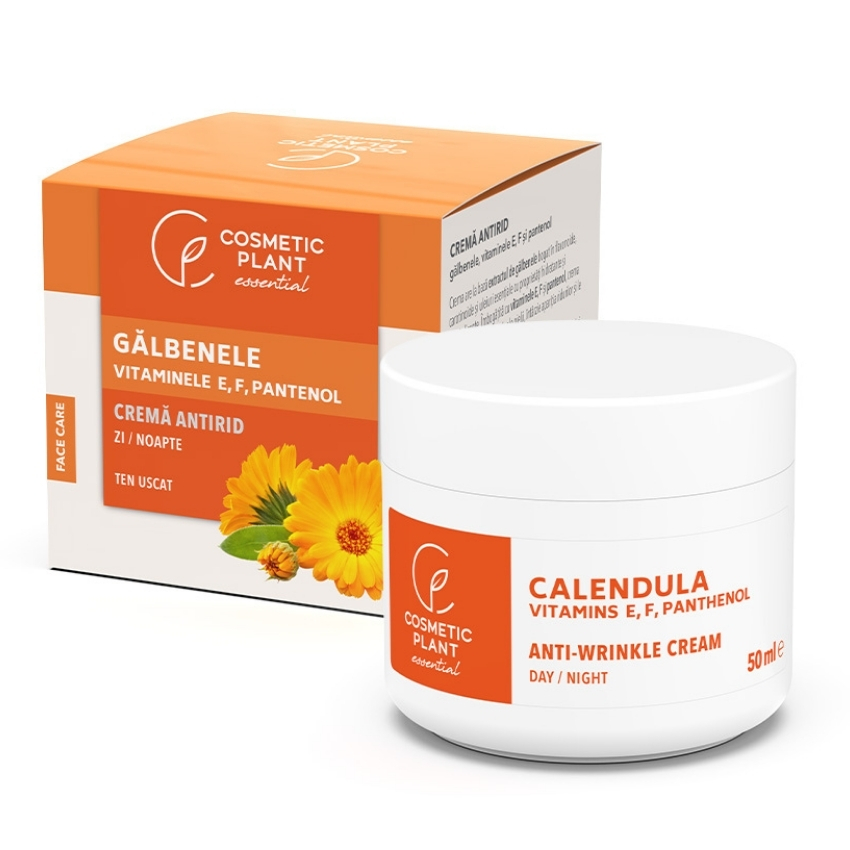 Crema de fata antirid cu galbenele Essential, 50 ml, Cosmetic Plant