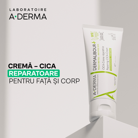 Crema reparatoare si purifianta pentru piele iritata Dermalibour+ Cica, 100 ml, A-Derma 743158