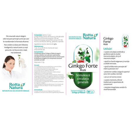 Ginkgo Forte Plus, 30 capsule, Rotta Natura 597994