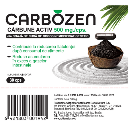 Carbozen, 500 mg, 30 capsule, Rotta Natura 598199
