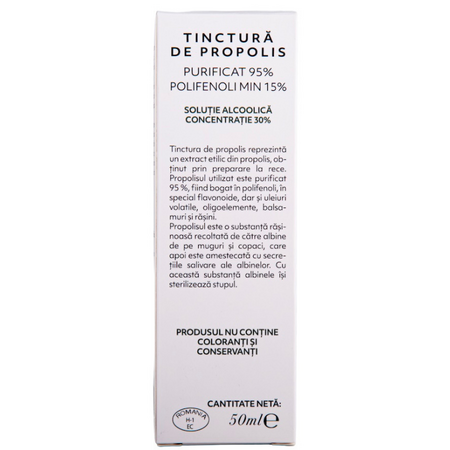 Tinctura de propolis purificat 95%, 50 ml, Albina Carpatina 723345