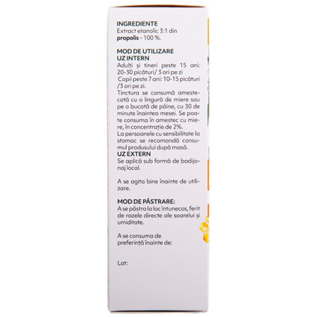Tinctura de propolis purificat 95%, 50 ml, Albina Carpatina 723346