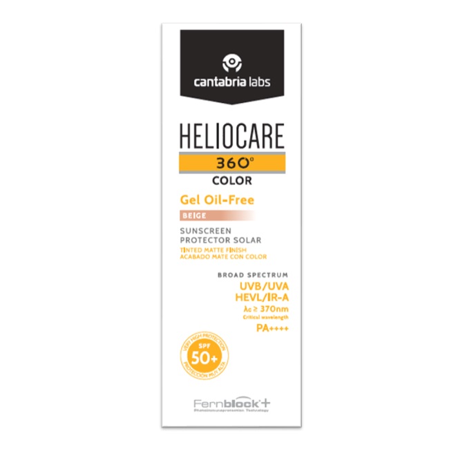 Gel pentru protectie solara cu SPF 50+ Heliocare 360 Color, Nuanta Beige, 50 ml, Cantabria Labs