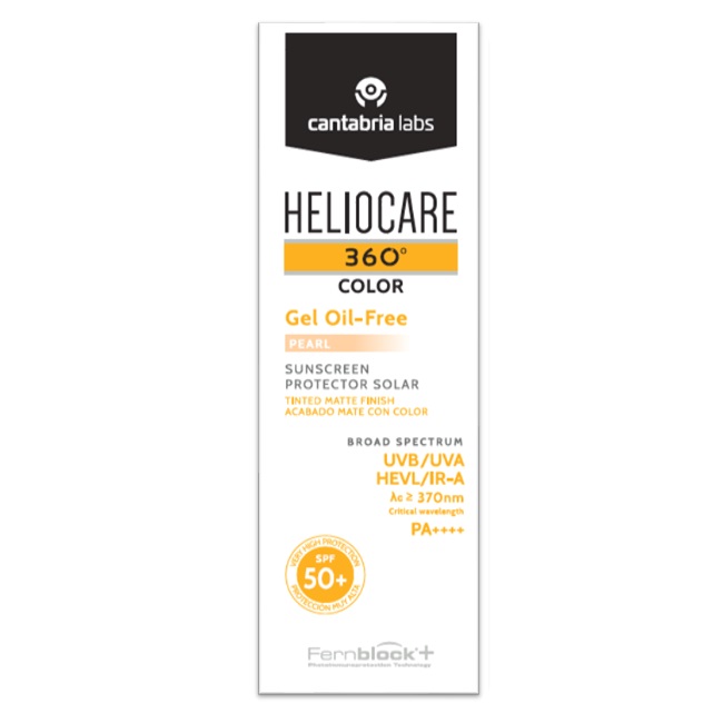 Gel pentru protectie solara cu SPF 50+ Heliocare 360 Color, Nuanta Pearl, 50 ml, Cantabria Labs