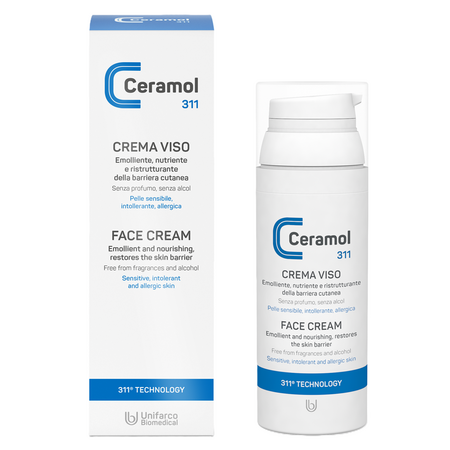 Crema de fata hidratanta pentru ten sensibil reactiv, 50 ml, Ceramol