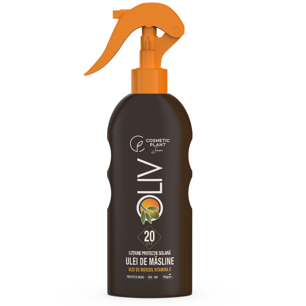 Emulsie pentru plaja cu SPF 20 Oliv Sun, 200 ml, Cosmetic Plant