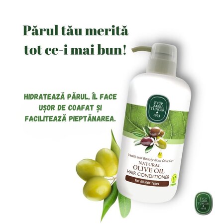 Balsam de par cu ulei natural de masline, 600 ml, Eyup Sabri Tuncer 614936