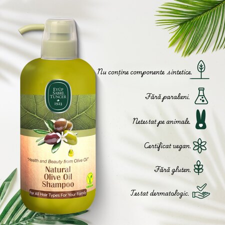 Sampon cu ulei natural de masline, 600 ml, Eyup Sabri Tuncer 614909