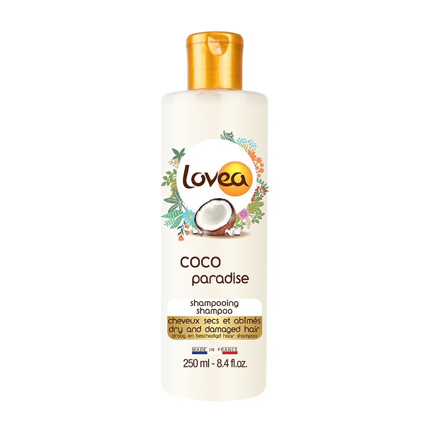 Sampon cu ulei din nuca de cocos pentru par uscat sau deteriorat, 250 ml, Lovea