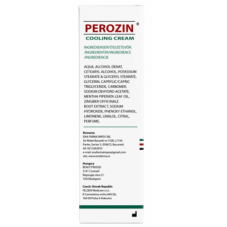 Crema cu efect de racire Perozin, 100 ml, Perozin 723557