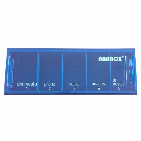 Organizator medicamente pentru utilizare zilnica, diferite culori, Anabox 674815